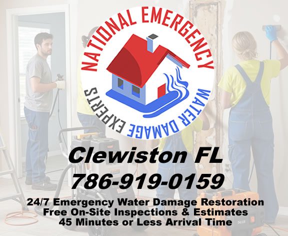 Clewiston Florida 24 Hours Emergency Water Damage Restoration Services