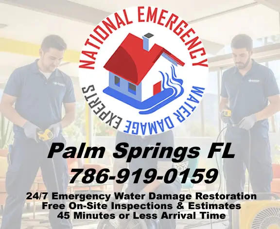 Palm Springs Florida 24 Hours Emergency Water Damage Restoration Services